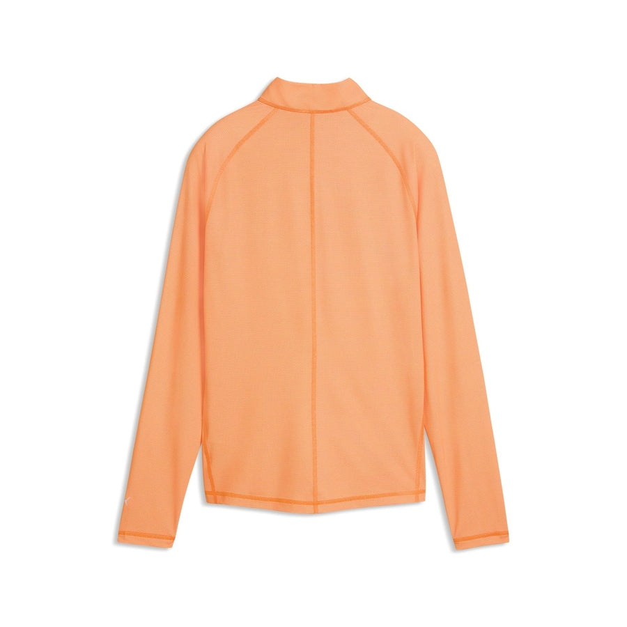 Puma Ladies UV Birdseye 1/4 Zip Golf Jacket - Orange