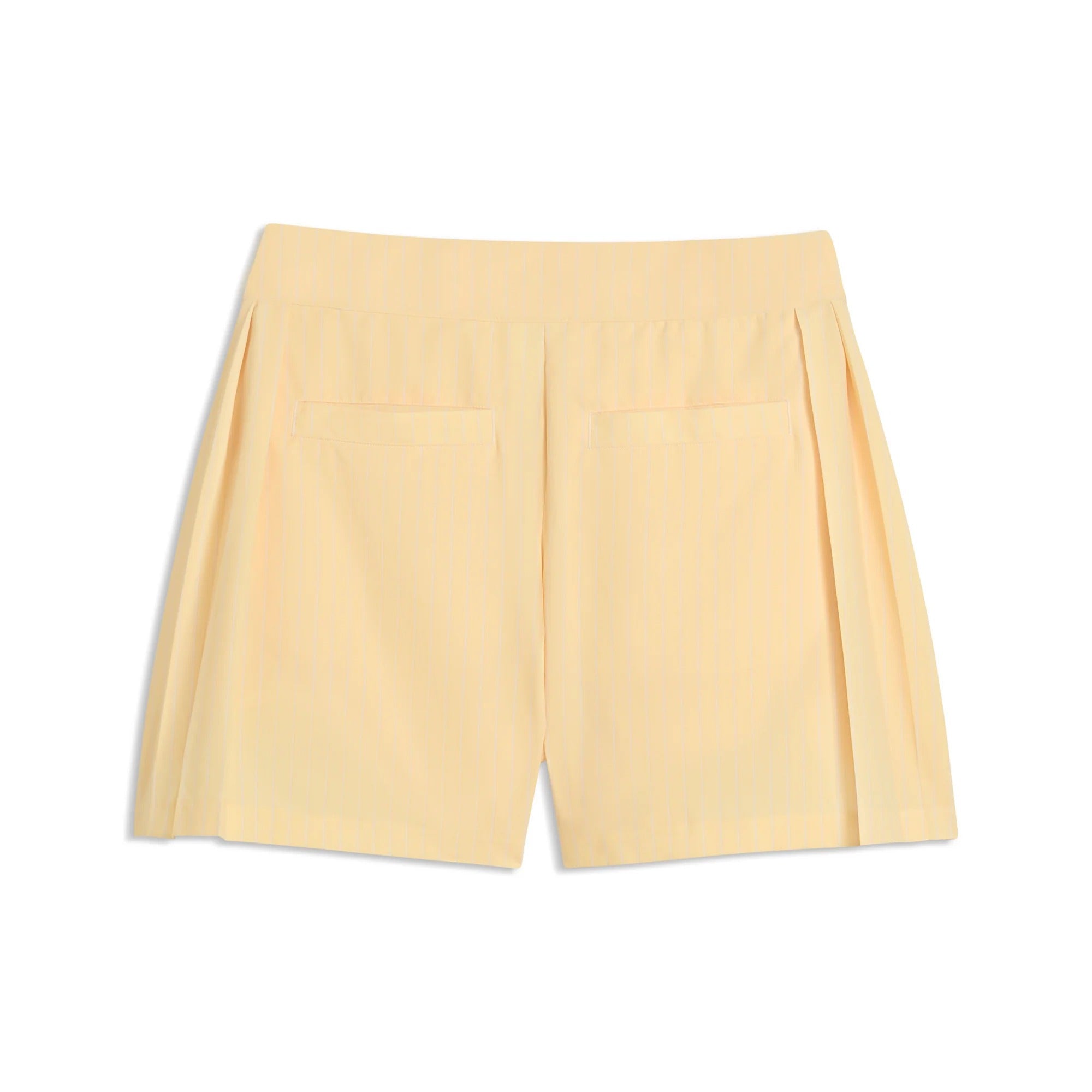 Puma Ladies AP Pinstripe Golf Shorts - Yellow