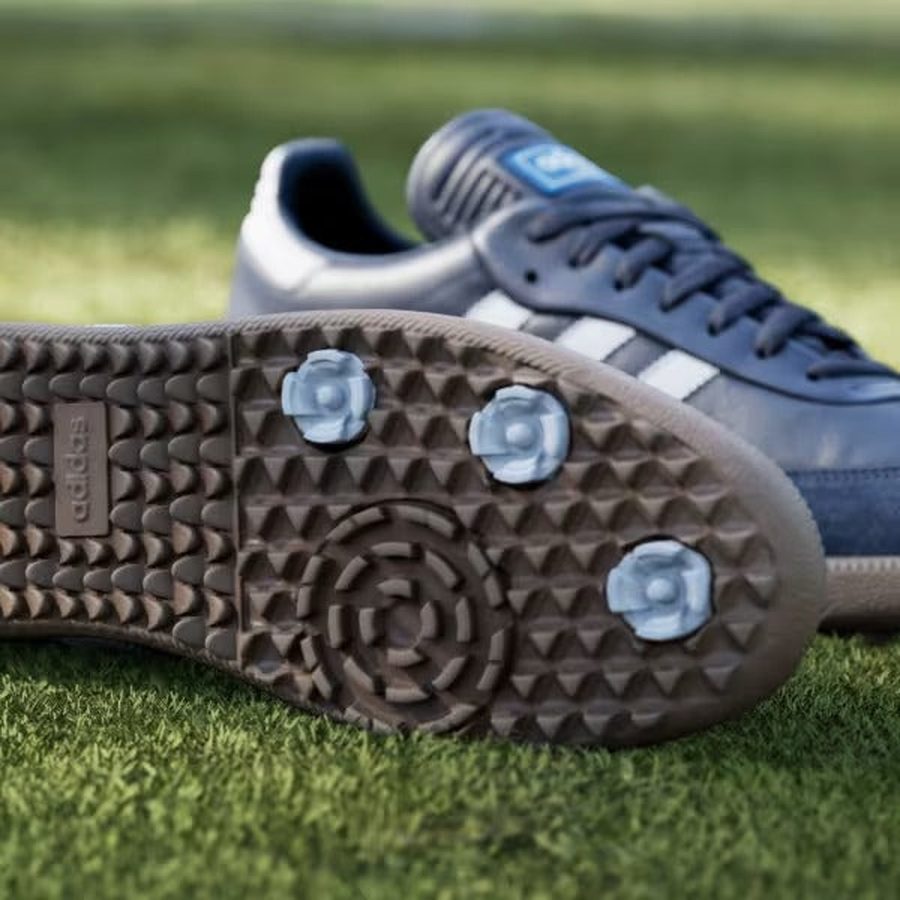 Adidas Samba Spikeless Golf Shoes - Blue/White