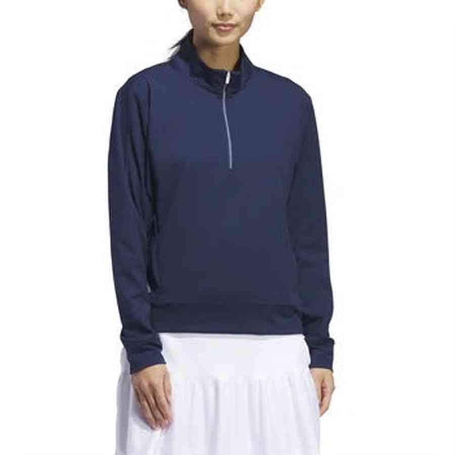 Adidas Ladies Ultimate365 Half-Zip Layering Top - Navy