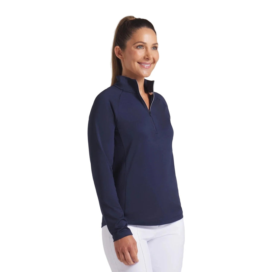 Puma Ladies Pure 2.0 1/4 Zip Pullover - Navy