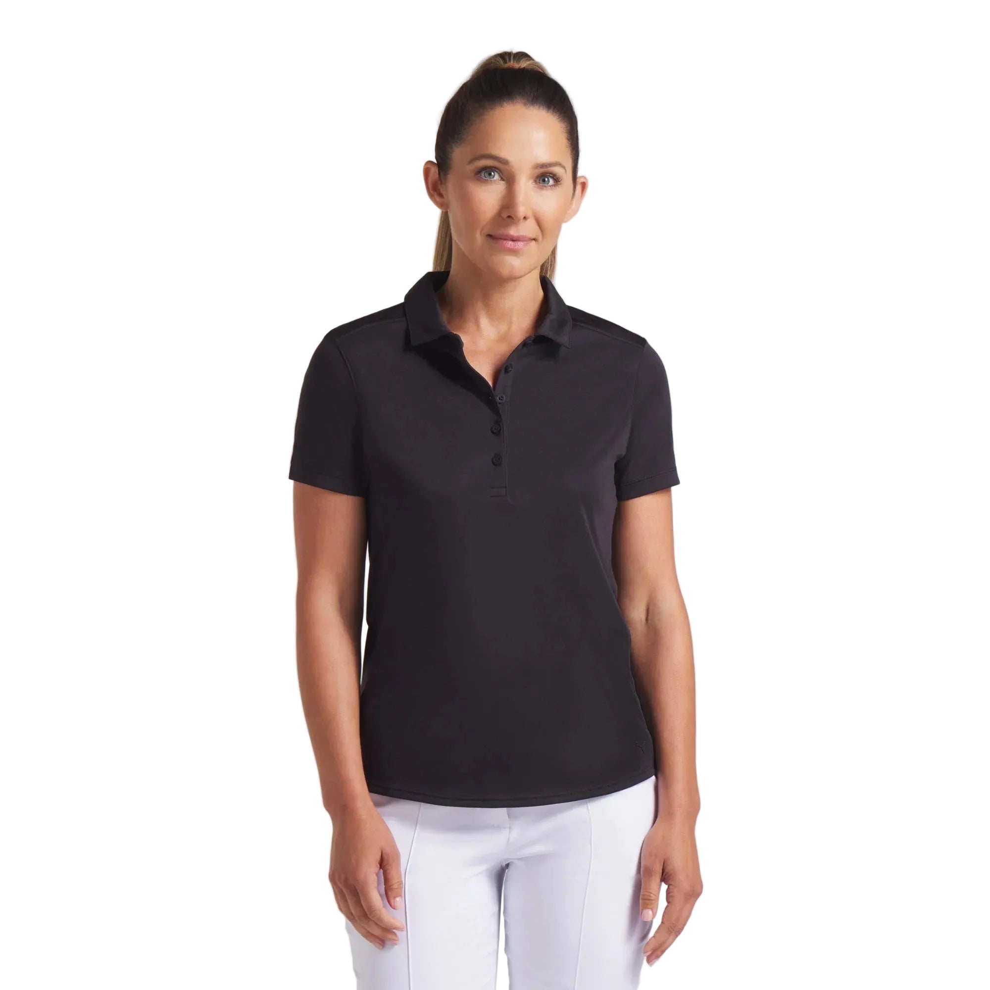 Puma Ladies Pure 2.0 Short Sleeve Polo - Black