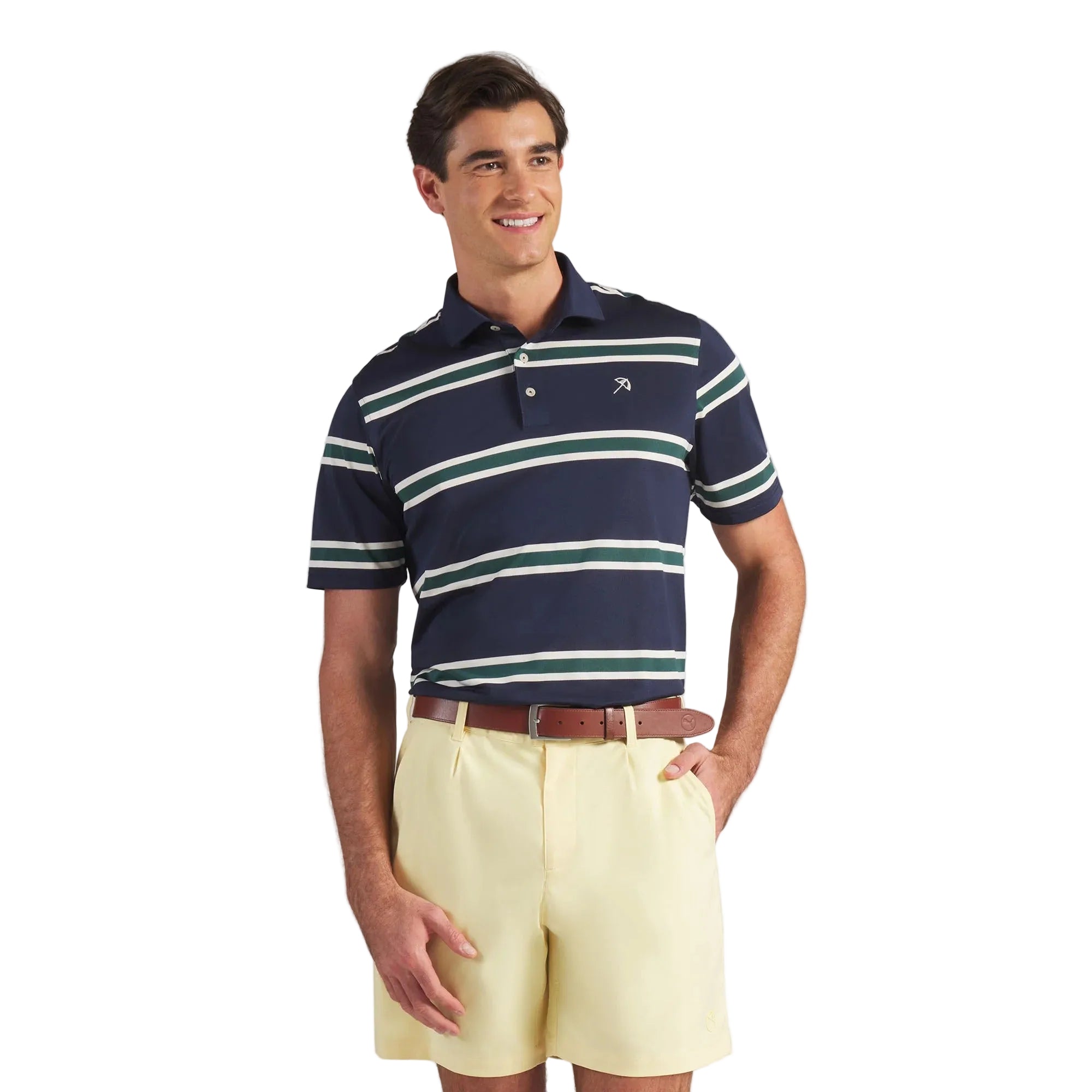 Puma x AP Pique Stripe Golf Polo - Navy