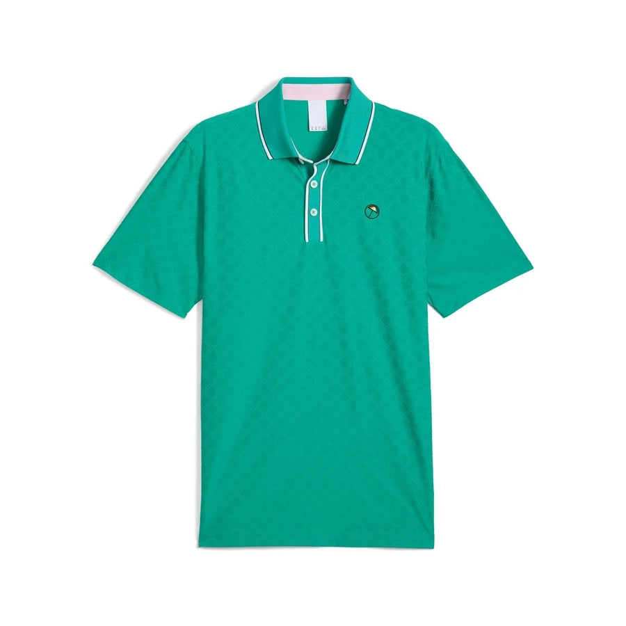 Puma AP Tipped Jacquard Golf Polo - Green