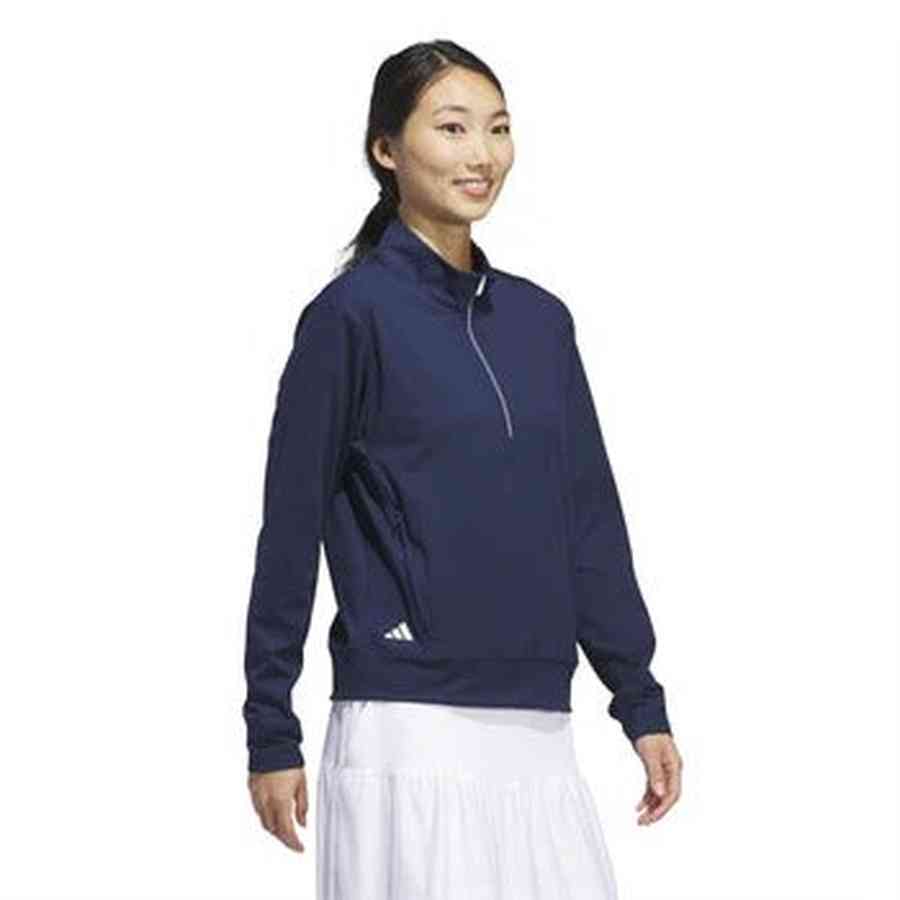 Adidas Ladies Ultimate365 Half-Zip Layering Top - Navy