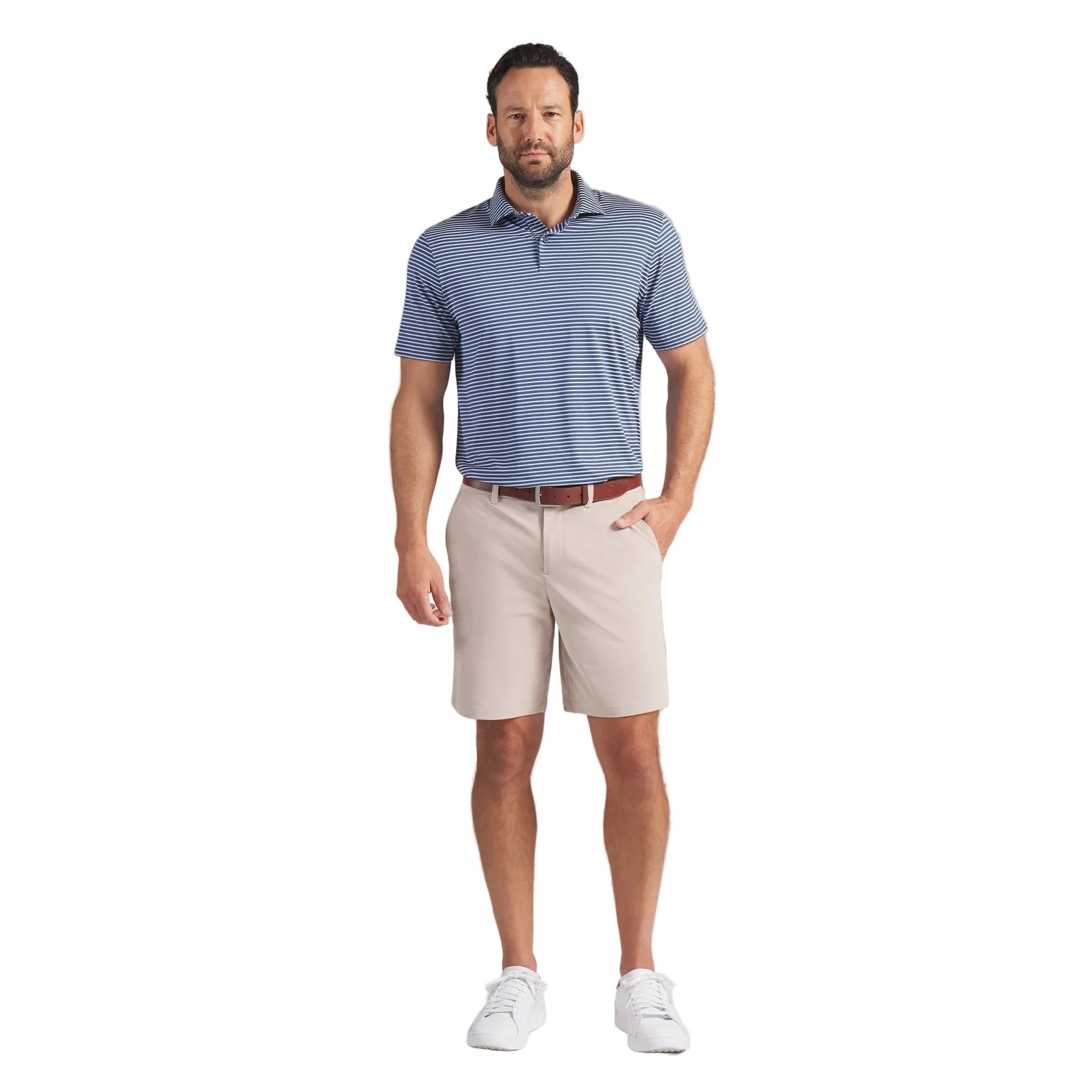 Puma BRRR Stripe Golf Polo - Indigo
