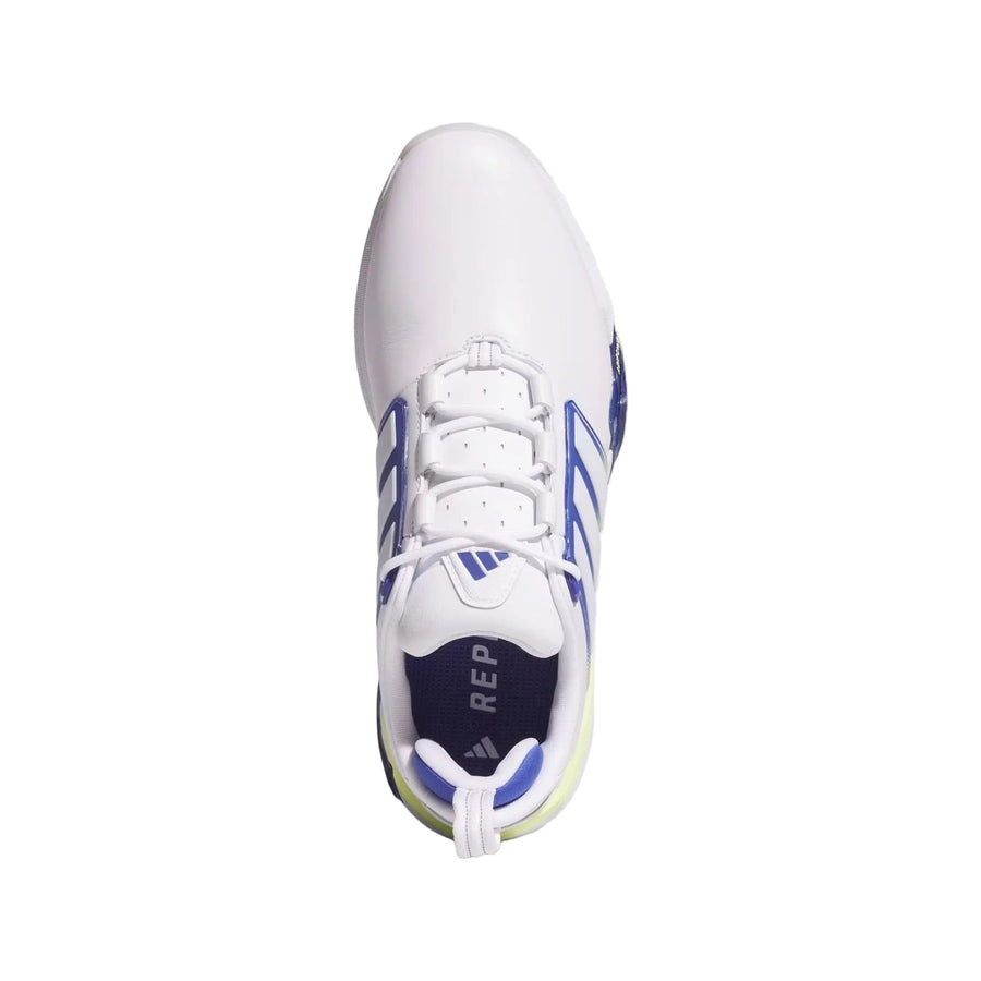 Adidas Adipower 26 Chaussures de golf sans crampons - Blanc/Bleu/Vert