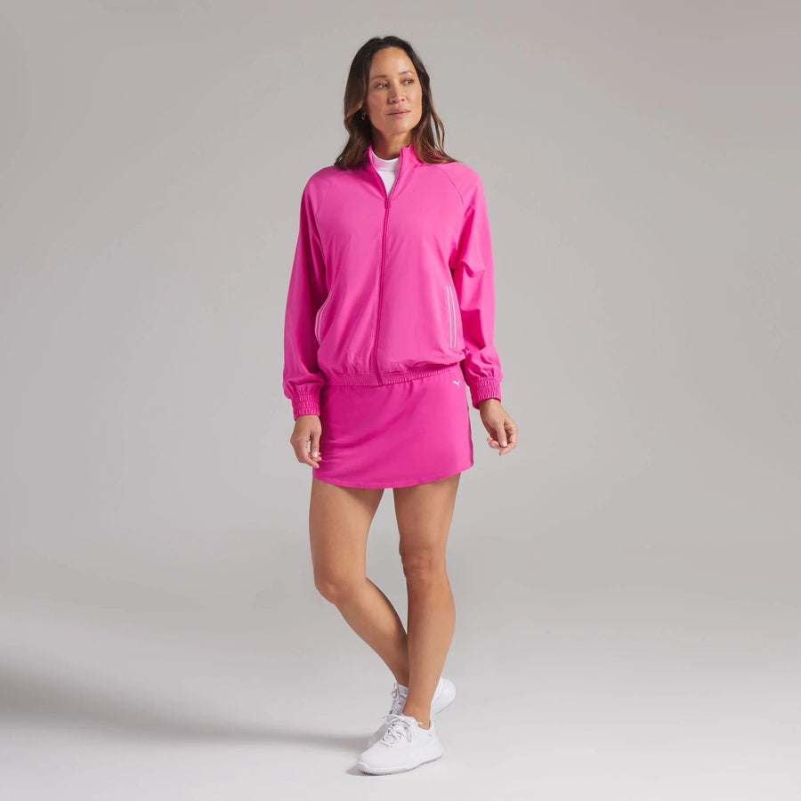 Puma Ladies Full-Zip Wind Golf Jacket - Pink