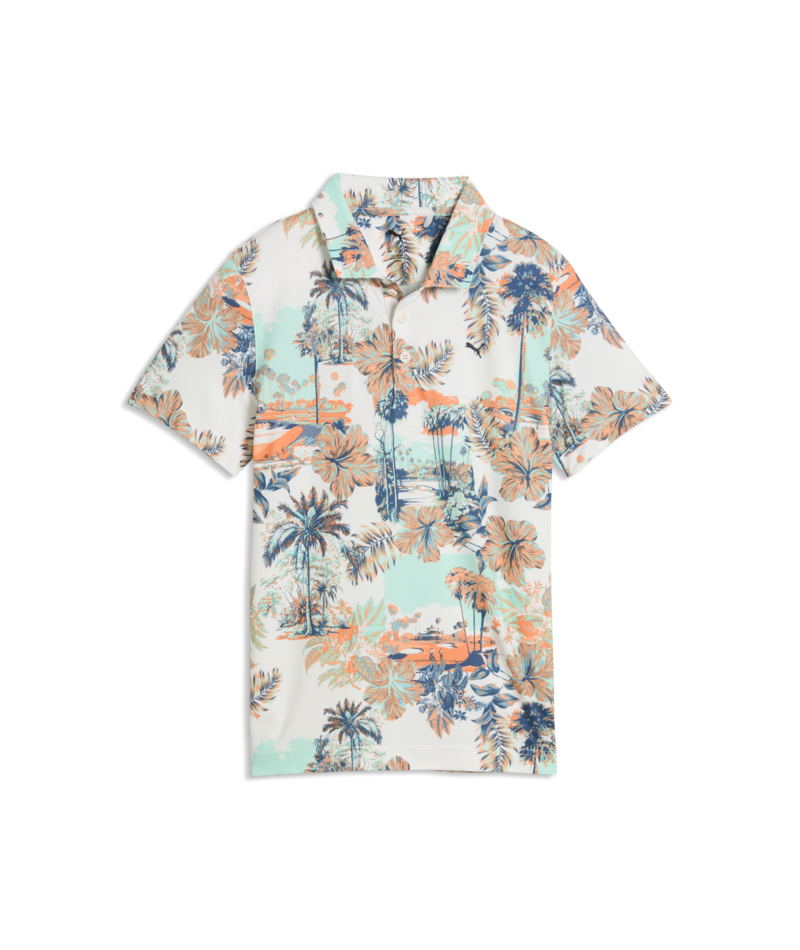 Puma Junior Boys Cloudspun Palm Golf Polo