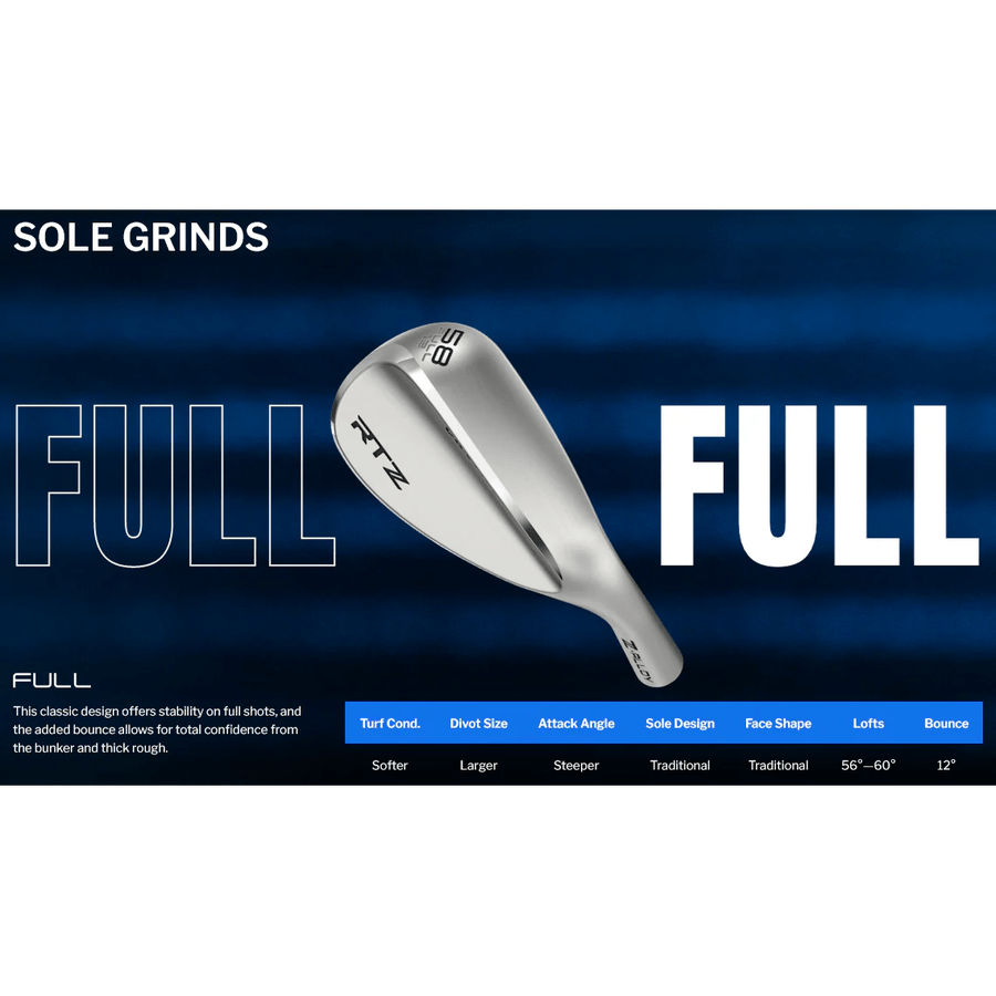 Cleveland RTZ Adapt Full-Face Wedges - Tour Satin