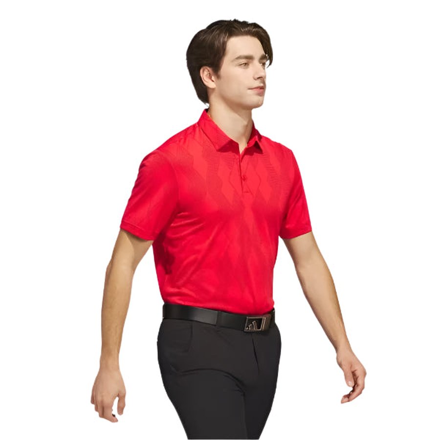 Adidas Ultimate365 Micro Texture Polo Shirt - Red