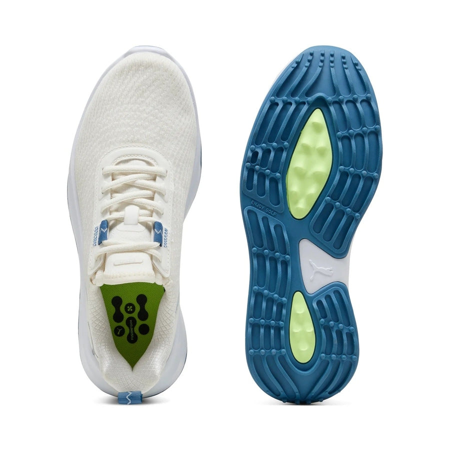 Puma Ladies Fusion Crush Sport Spikeless Golf Shoes - White/Blue