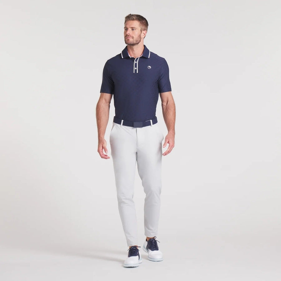 Puma AP Tipped Jacquard Golf Polo - Navy