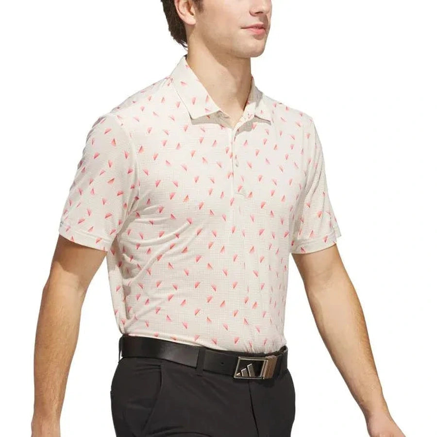Adidas Ultimate365 Printed Mesh Polo - Pink