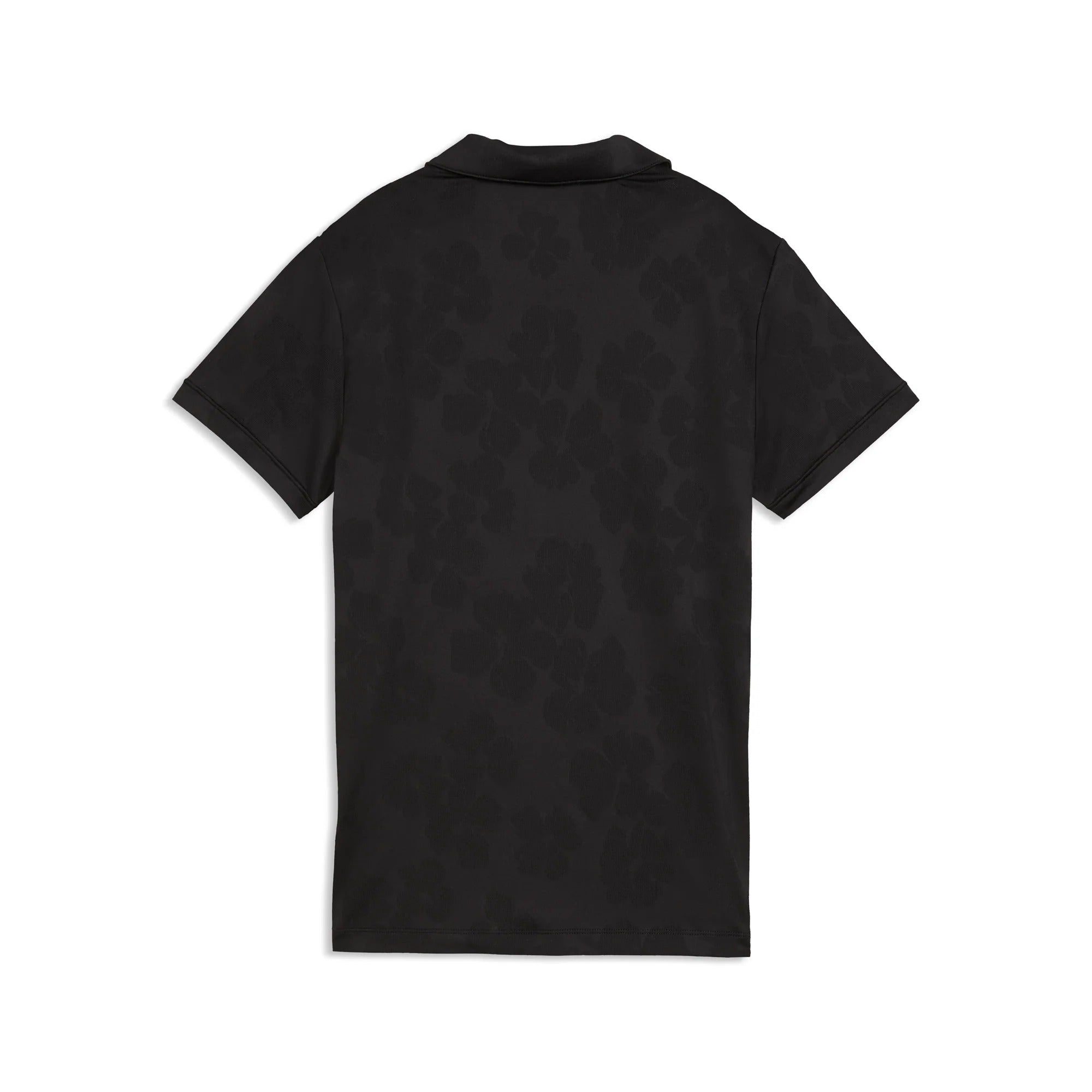 Puma Ladies Floral Lace Jacquard Golf Polo - Black