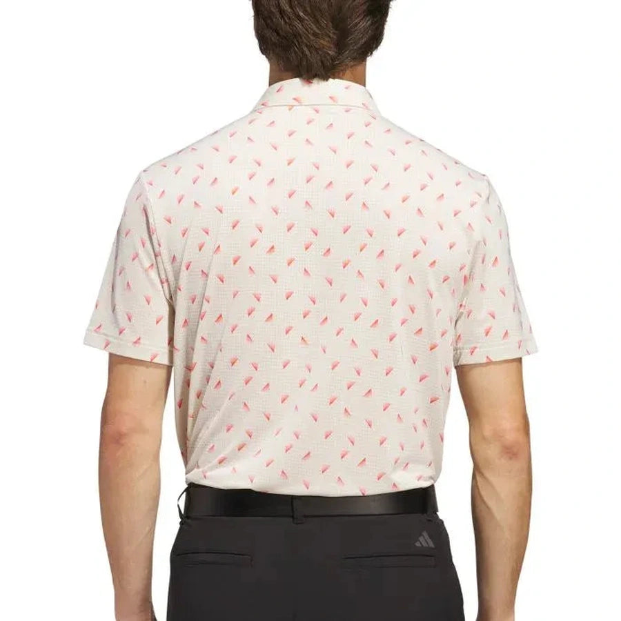 Adidas Ultimate365 Printed Mesh Polo - Pink