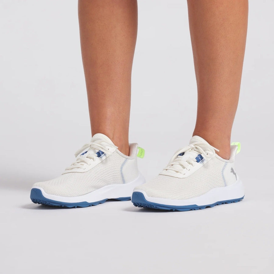 Puma Ladies Fusion Crush Sport Spikeless Golf Shoes - White/Blue