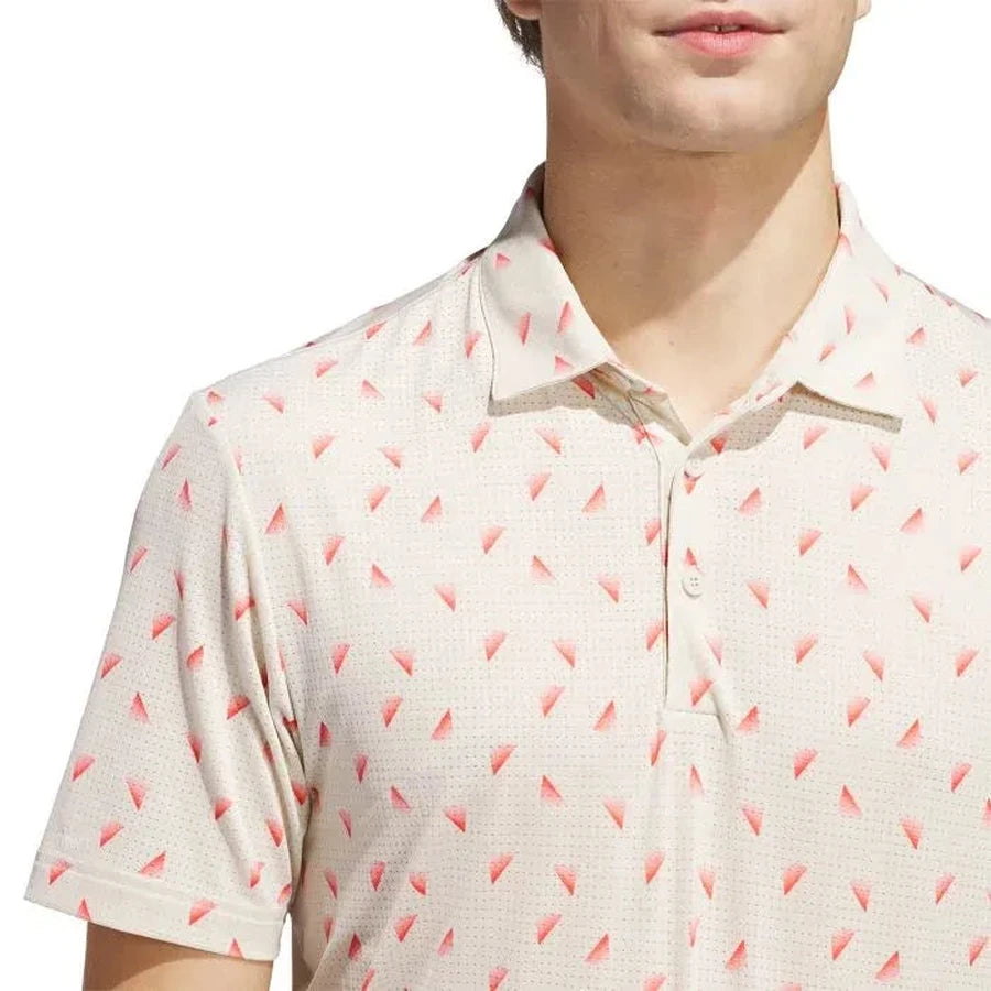 Adidas Ultimate365 Printed Mesh Polo - Pink