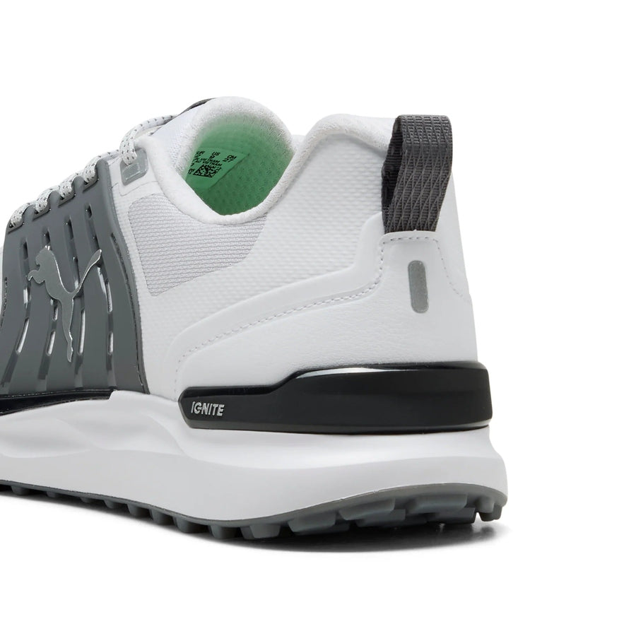 Puma Ignite Elevate 2 Wide Spikeless Golf Shoes - White/Slate Sky