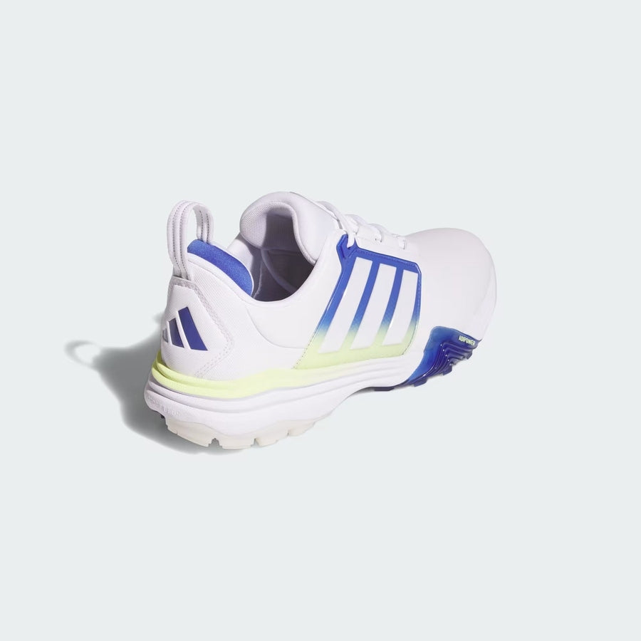 Adidas Adipower 26 Chaussures de golf sans crampons - Blanc/Bleu/Vert