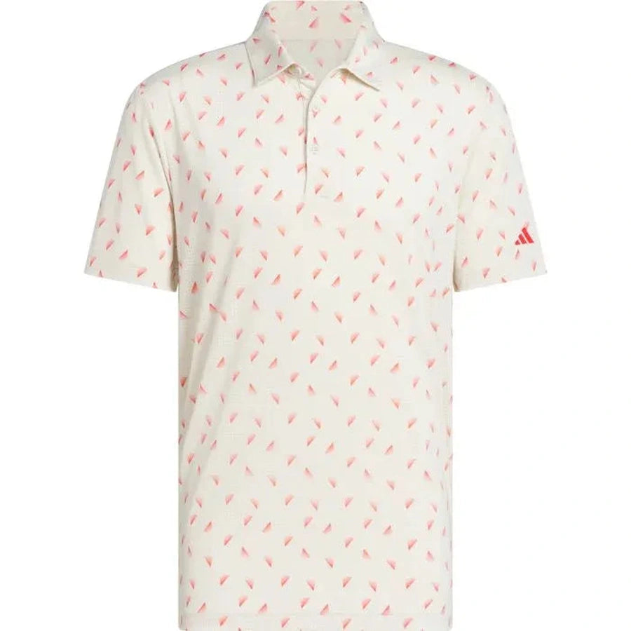 Adidas Ultimate365 Printed Mesh Polo - Pink