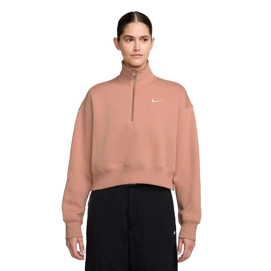 Nike Ladies Phoenix Fleece 1/4-Zip Crop Top
