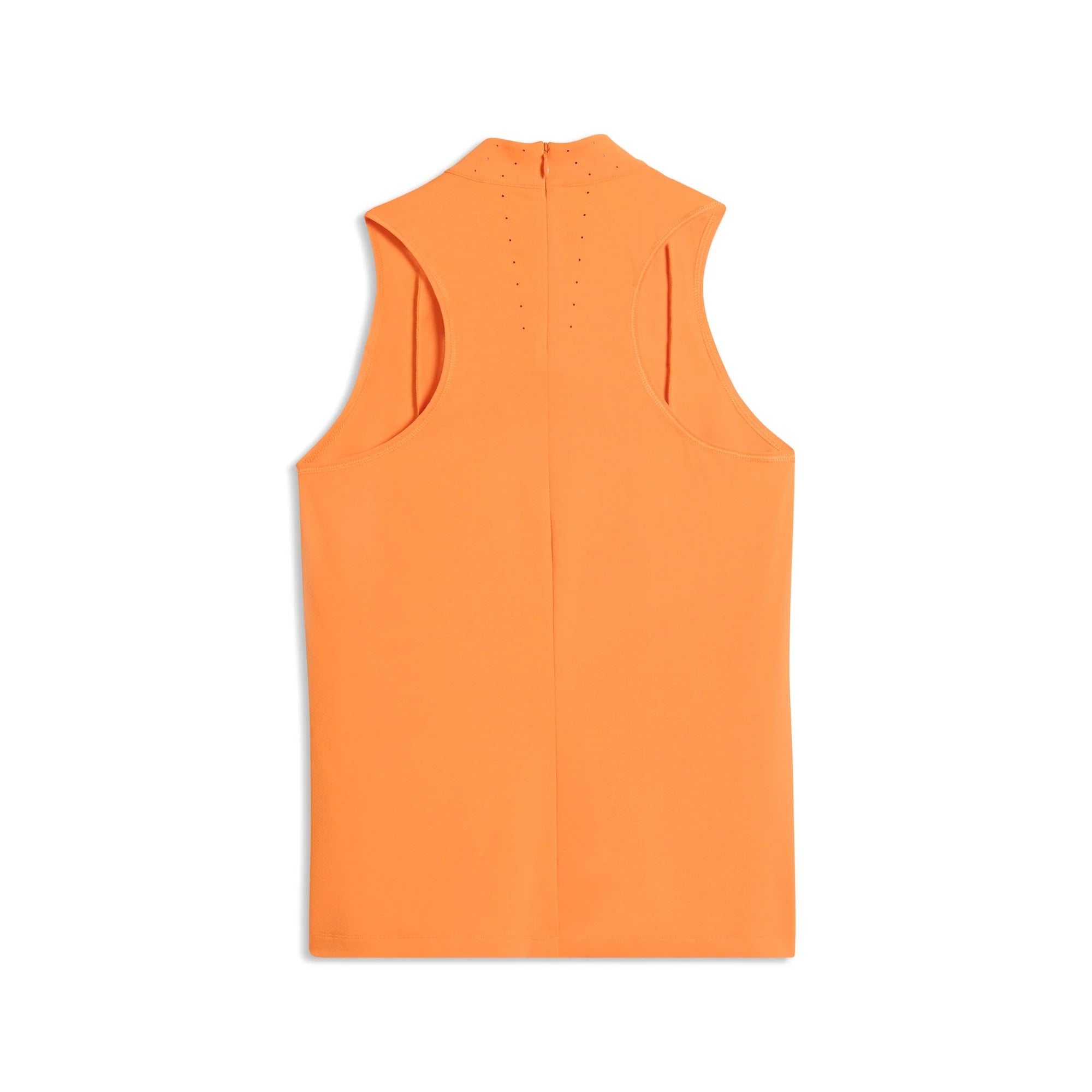 Puma Ladies Nylon Sport Sleeveless Mockneck Golf Polo - Orange