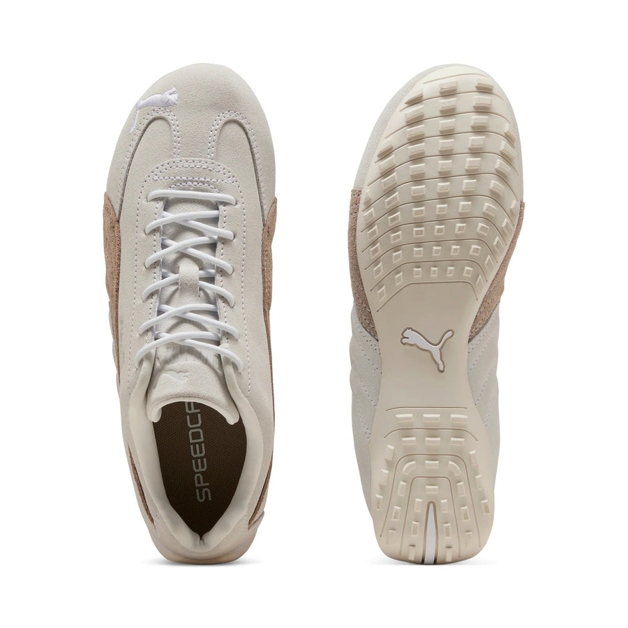 Puma Ladies Speedcat G Spikeless Golf Shoes - White/Coffee
