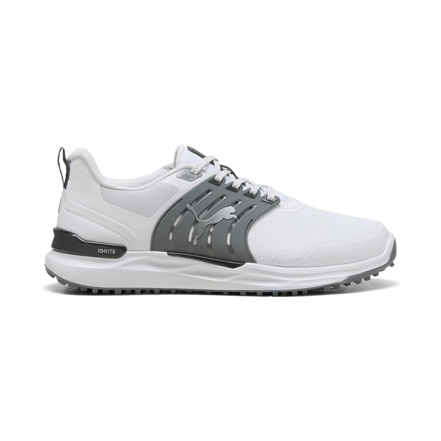 Puma Ignite Elevate 2 Wide Spikeless Golf Shoes - White/Slate Sky