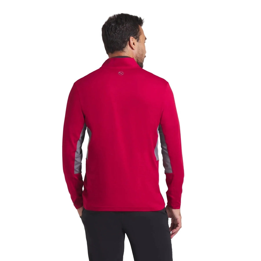 Puma Pure 2.0 1/4 Zip Golf Pullover - Red