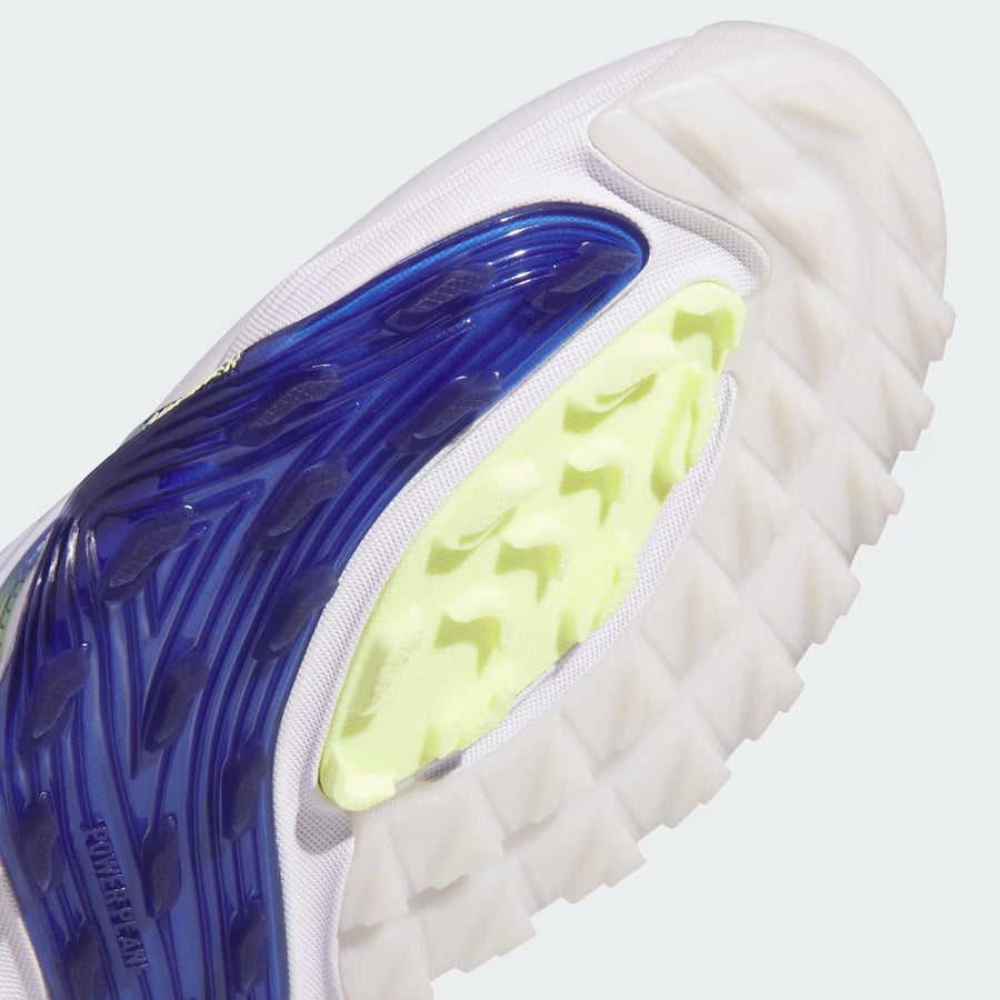 Adidas Adipower 26 chaussures de golf sans crampons - Blanc/Bleu/Vert