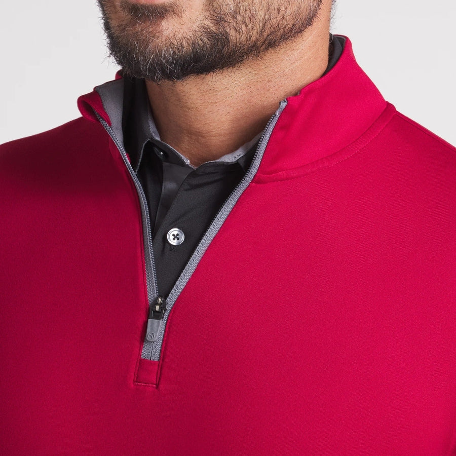 Puma Pure 2.0 1/4 Zip Golf Pullover - Red