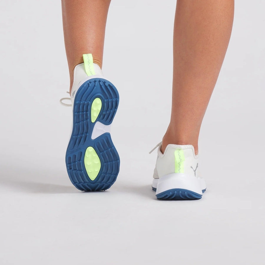 Puma Ladies Fusion Crush Sport Spikeless Golf Shoes - White/Blue