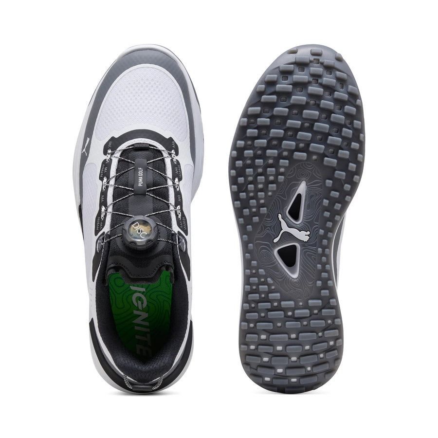 Puma Ignite Elevate 2 Disc Spikeless Golf Shoes - White/Gray