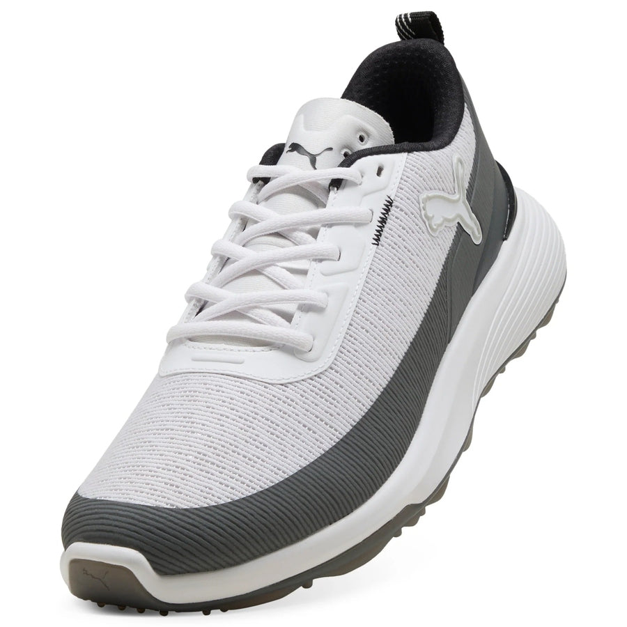 Puma Gruve Sport Spikeless Golf Shoes - White/Ash Gray