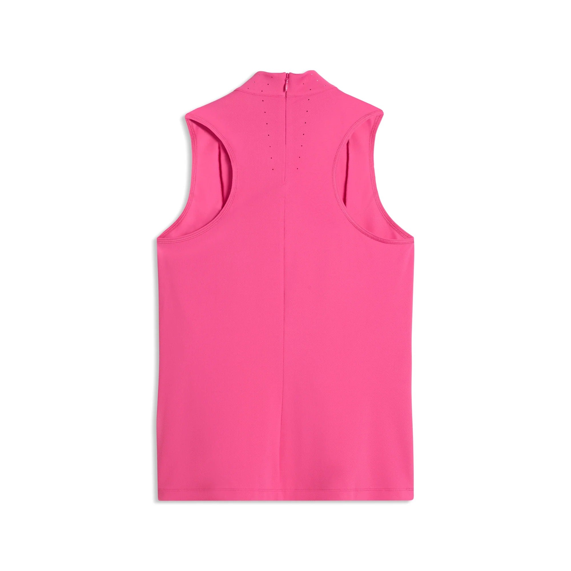 Puma Ladies Nylon Sport Sleeveless Mockneck Golf Polo - Pink