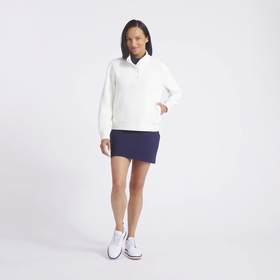 Puma Ladies Boulder 1/2 Snap Pullover - White