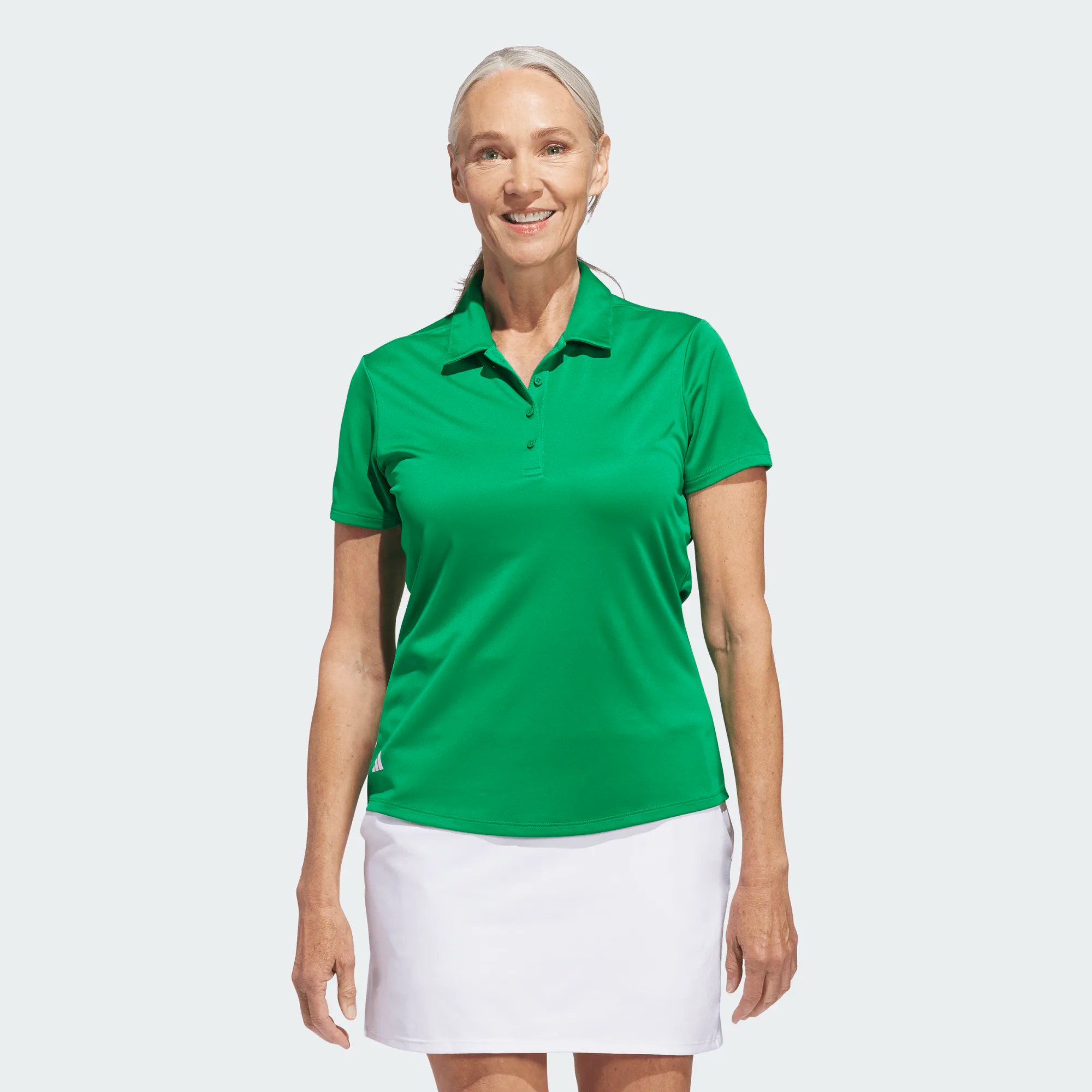 Adidas Ladies Solid Performance Short Sleeve Golf Polo