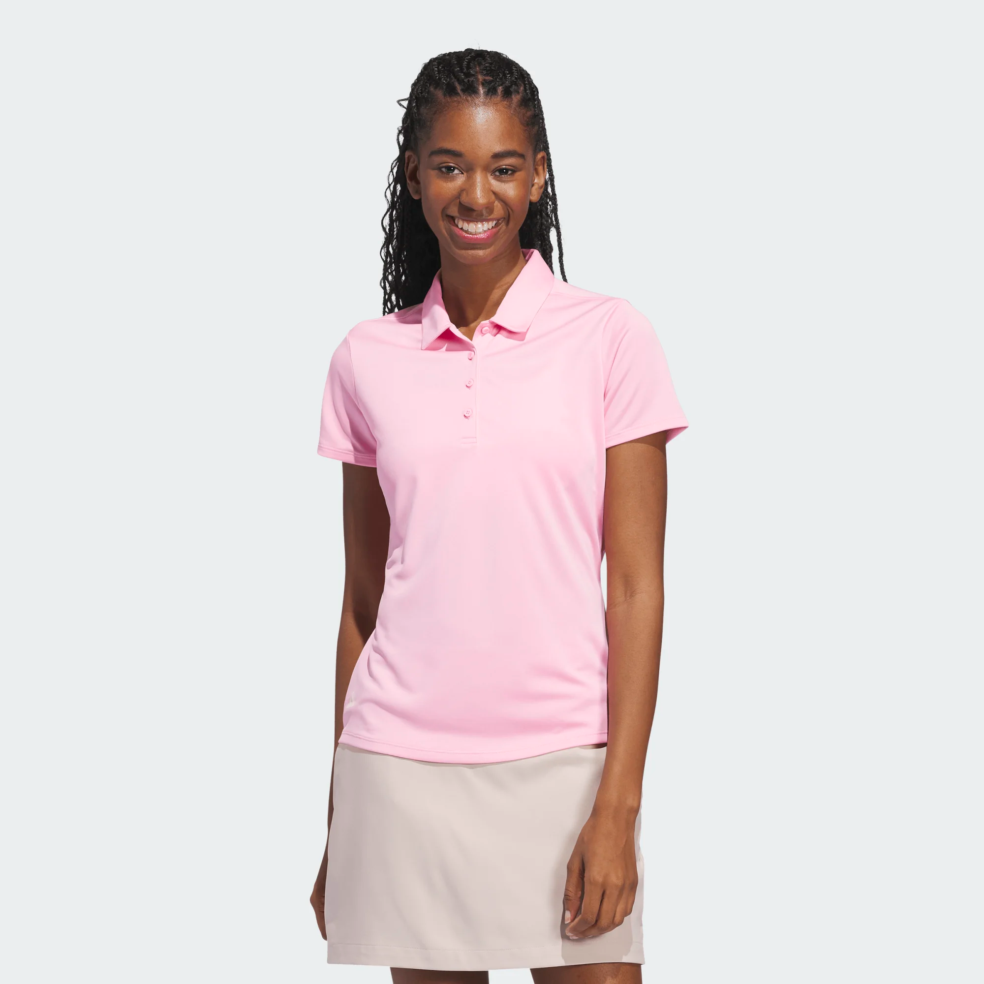 Adidas Ladies Solid Performance Short Sleeve Golf Polo