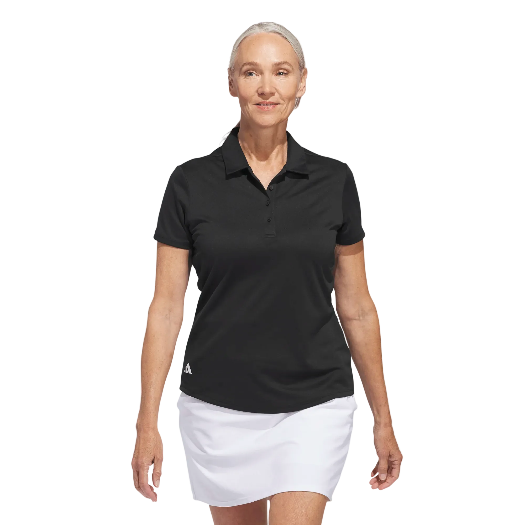Adidas Ladies Solid Performance Short Sleeve Golf Polo