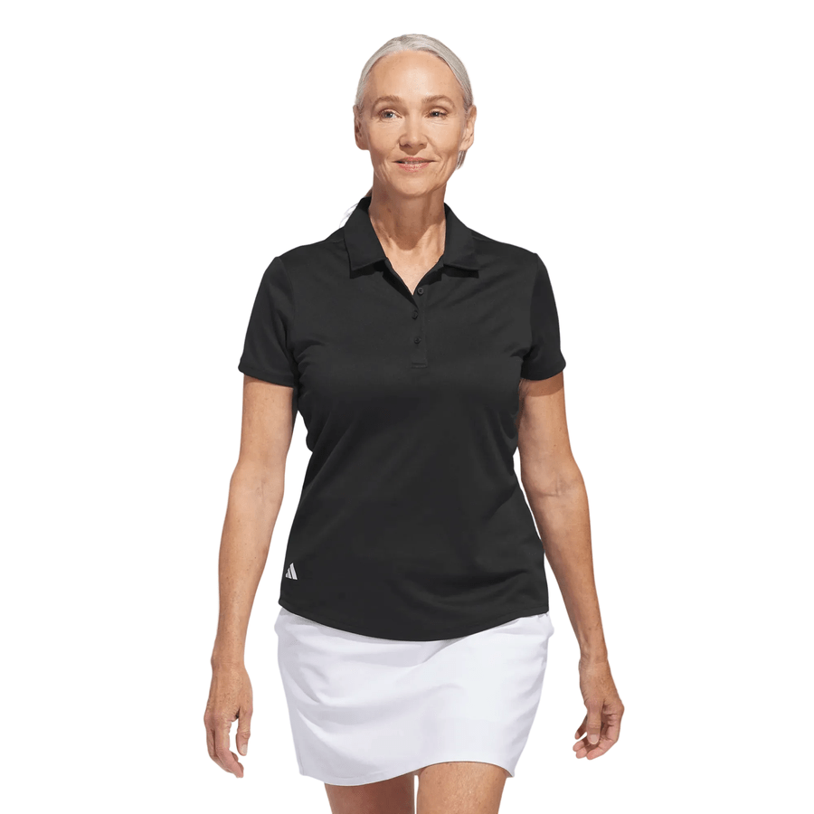 Polo de golf Adidas pour femme, uni, à manches courtes