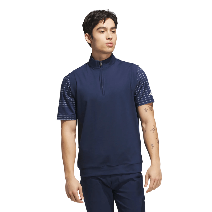 Adidas Ultimate365 Classic Quarter-Zip Golf Vest - Navy