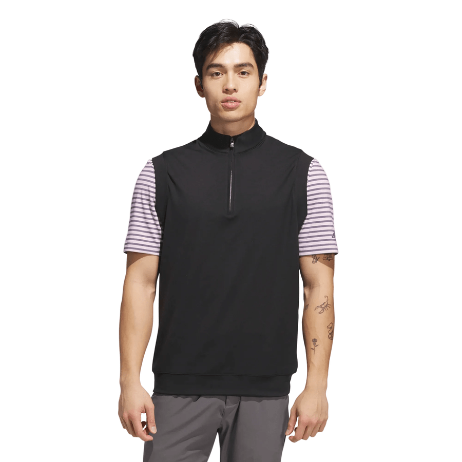 Adidas Ultimate365 Classic Quarter-Zip Golf Vest - Black