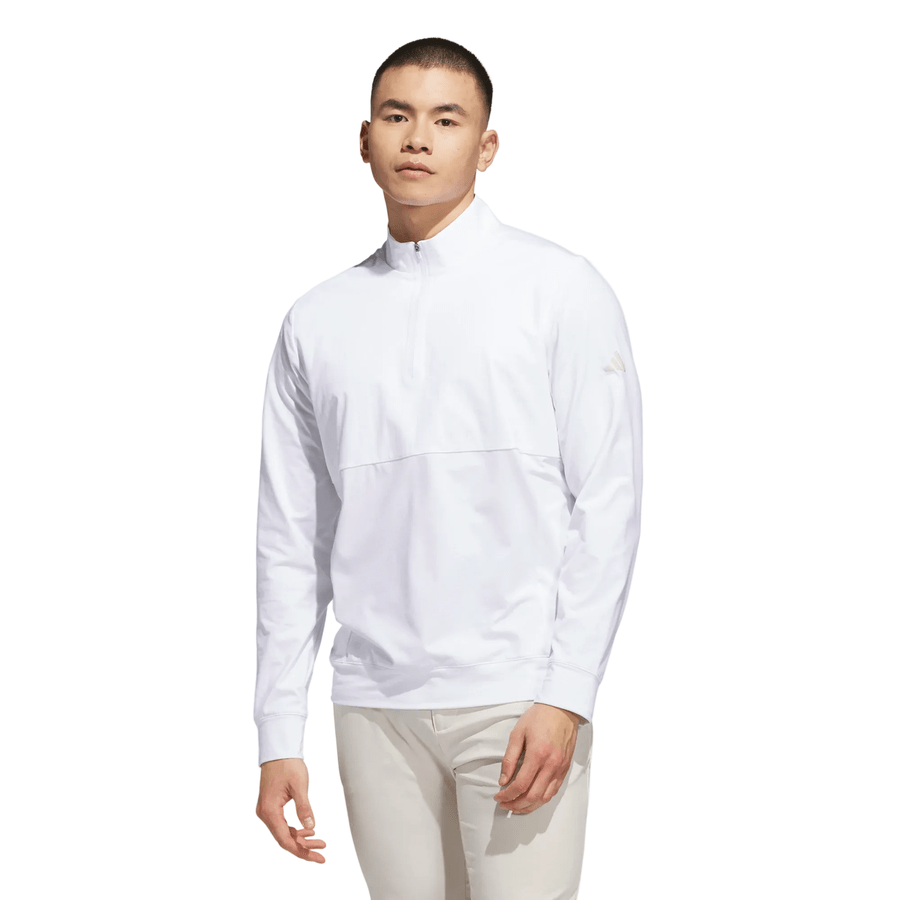 Adidas Ultimate365 Tour Quarter-Zip Golf Pullover - White