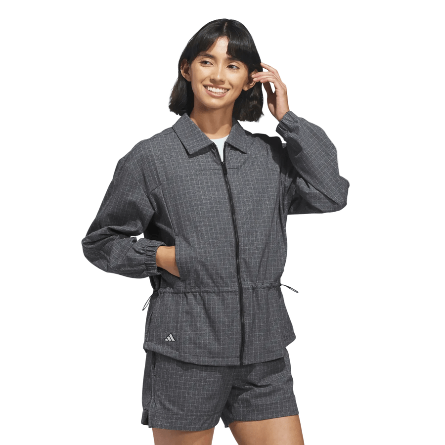 Adidas Ladies Ultimate365+ Peplum Grid Jacket - Black