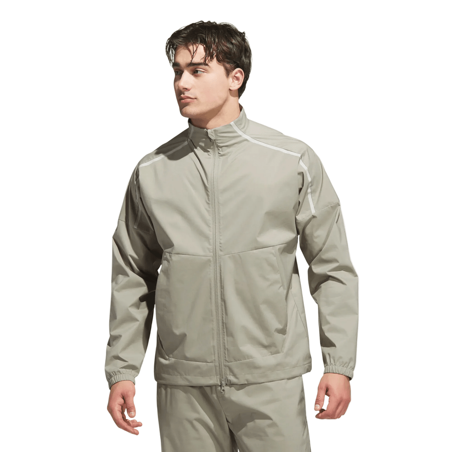 Veste de golf Adidas à fermeture éclair intégrale - gris