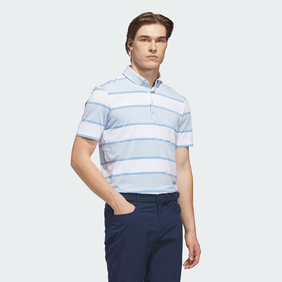 Adidas Ultimate365+ Jumbo Stripe Climacool Polo Shirt