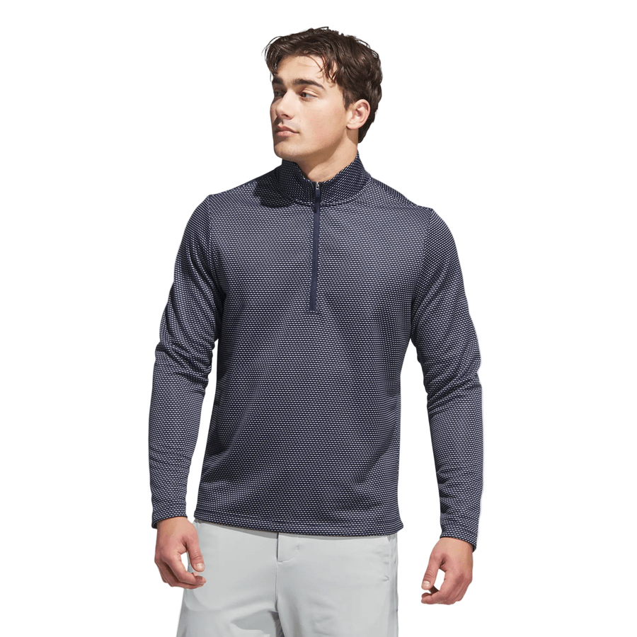 Adidas Performance Printed Quarter-Zip Jacket - Navy