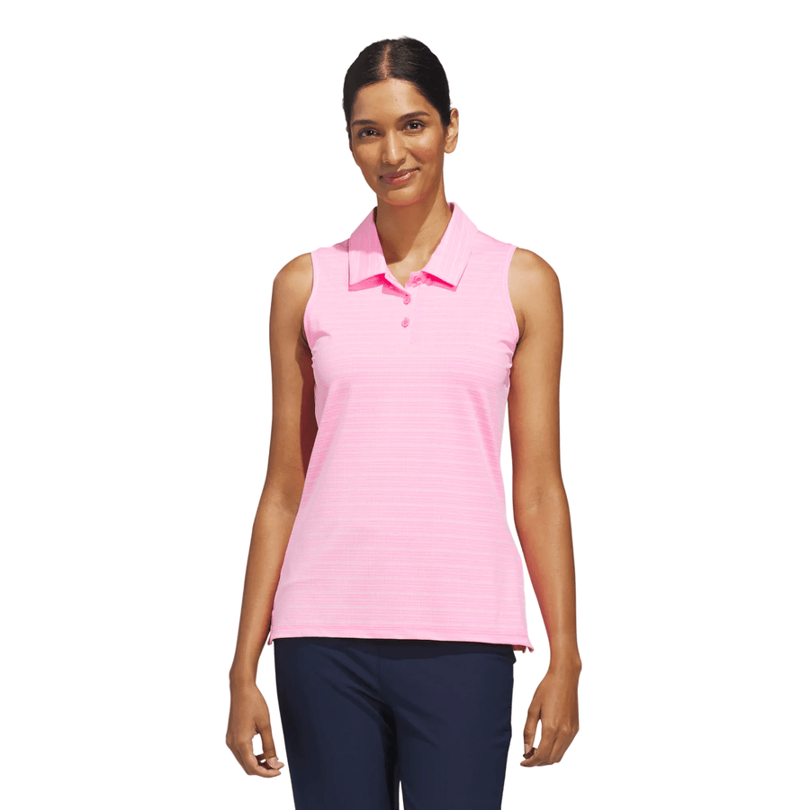 Adidas Ladies Ultimate365 Jacquard Sleeveless Polo Shirt