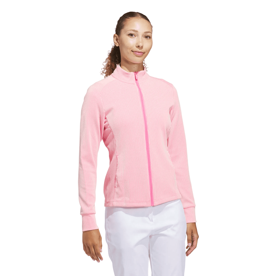#Check Adidas Ladies Performance Texture Full ZIP Jacket - Pink